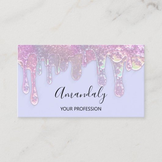 Nails Beauty Drivers Hologradblauw pasta Visitekaartje (Voorkant)