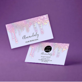 Nails Beauty Drivers Hologradblauw pasta Visitekaartje