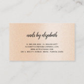 Nails Floral Black Roos Gold Glitter Visitekaartje (Achterkant)