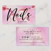 Nails Holographic Typography Visitekaartje (Voorkant / Achterkant)