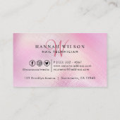 Nails Holographic Typography Visitekaartje (Achterkant)