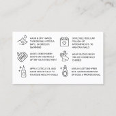 Nails Instruction Natercare Card Visitekaartje (Achterkant)