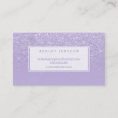 Nails kunstenaar moderne typografie lavender paars visitekaartje (Achterkant)