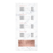 Nails logo gouden tipografie marmerprijslijst reclamekaart (Achterkant)