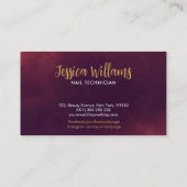 Nails Logo graphic - Golden Texture Visitekaartje (Achterkant)