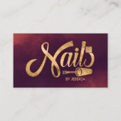 Nails Logo graphic - Golden Texture Visitekaartje (Voorkant)