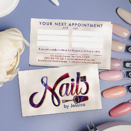 Nails Logo graphic - Kleurrijke Glitter nagellak Visitekaartje