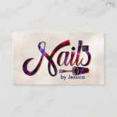 Nails Logo graphic - Kleurrijke Glitter nagellak Visitekaartje (Voorkant)