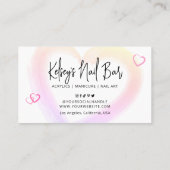  Nails Loyalty Kaart Script Waterverf Logo (Achterkant)