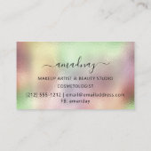 Nails Makeup Artist Holograaf Manicure Drivers Visitekaartje (Achterkant)