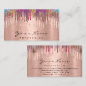 Nails Makeup Artist Holograaf Roos Gold Visitekaartje (Voorkant / Achterkant)