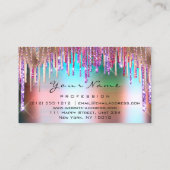 Nails Makeup Artist Holograaf Roos Paars Glitter Visitekaartje (Achterkant)