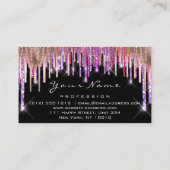 Nails Makeup Artist Holograaf Roos Stapt glitter Visitekaartje (Achterkant)