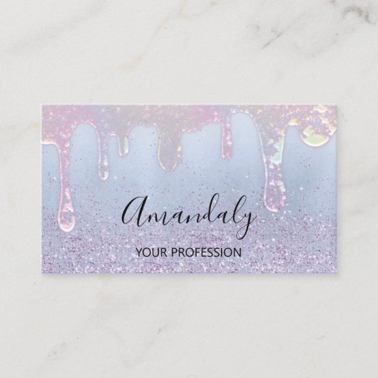 Nails Makeup Artist Lash Logo Logo blauw Visitekaartje (Voorkant)