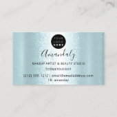 Nails Makeup Artist Lash Logo Logo Drip Flowers Visitekaartje (Achterkant)