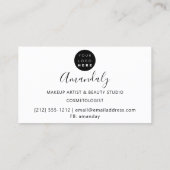 Nails Makeup Artist Lash Logo Logo Drip White Visitekaartje (Achterkant)