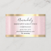 Nails Makeup Artist Lash Logo Roze schijven Visitekaartje (Achterkant)