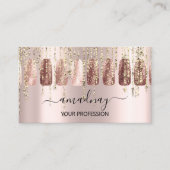 Nails Makeup Artist Lash Roos Gold Drivers Visitekaartje (Voorkant)