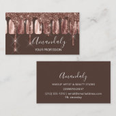 Nails Makeup Artist Lash Roos Gold Skinny Visitekaartje (Voorkant / Achterkant)