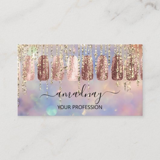 Nails Makeup Artist Lash Roos Manicure Drivers Visitekaartje (Voorkant)