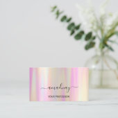 Nails Makeup Artist Lash Roos Pink Ombre Visitekaartje (Staand voorkant)