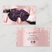 Nails Makeup Artist Roos Paarse Kiss Roos Visitekaartje (Voorkant / Achterkant)