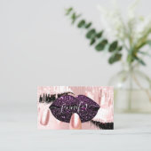 Nails Makeup Artist Roos Paarse Kiss Roos Visitekaartje (Staand voorkant)