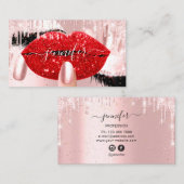 Nails Makeup Artist Roos Red Kiss Lips Roze Lash Visitekaartje (Voorkant / Achterkant)