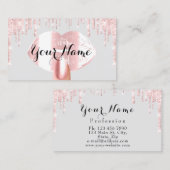 Nails Makeup artistiek Roos druist grijs roze kus Visitekaartje (Voorkant / Achterkant)