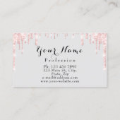 Nails Makeup artistiek Roos druist grijs roze kus Visitekaartje (Achterkant)