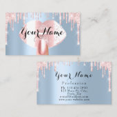 Nails Makeup artistiek Roos druist kus lips roze b Visitekaartje (Voorkant / Achterkant)