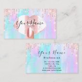 Nails Makeup Holograaf schrijft kus lips luchtig Visitekaartje (Voorkant / Achterkant)