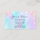 Nails Makeup Holograaf schrijft kus lips luchtig Visitekaartje (Achterkant)