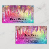 Nails Makeup Lashes Holografen Drift Regenboog Visitekaartje (Voorkant / Achterkant)