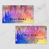 Nails Makeup Lashes Holografen Hot Rainbow Visitekaartje (Voorkant / Achterkant)