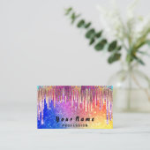 Nails Makeup Lashes Holografen Hot Rainbow Visitekaartje (Staand voorkant)