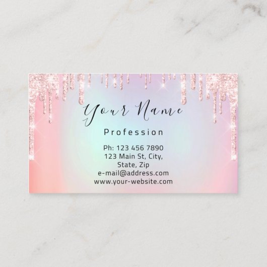 Nails Manicure Makeup Artist Roos Drip Lips Blush Visitekaartje (Achterkant)