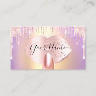 Nails Manicure Makeup Artist Roos Drip Lips Ombre Visitekaartje