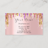 Nails Manicure Makeup artistiek Roos drijft gouden Visitekaartje (Achterkant)