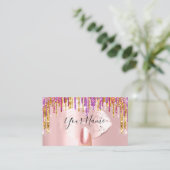 Nails Manicure Makeup artistiek Roos drijft gouden Visitekaartje (Staand voorkant)