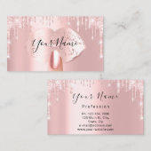 Nails Manicure Makeup artistiek Roos drijft kus li Visitekaartje (Voorkant / Achterkant)