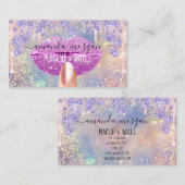Nails Manicure Makeup Holograaf Lips Glitter Gold Visitekaartje (Voorkant / Achterkant)