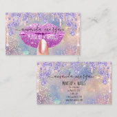 Nails Manicure Makeup Holograaf Lips Glitter Kiss Visitekaartje (Voorkant / Achterkant)