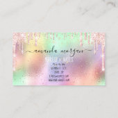 Nails Manicure Makeup Holograaf Lips Glitter Roos Visitekaartje (Achterkant)