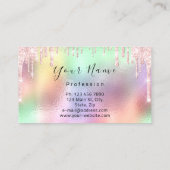 Nails Manicure Makeup Holographic Kiss Lips Roze Visitekaartje (Achterkant)