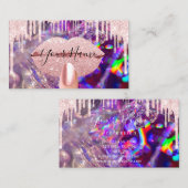 Nails Manicure Makeup Holographic Kiss VIP Visitekaartje (Voorkant / Achterkant)