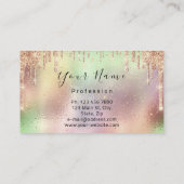 Nails Manicure Makeup Holographic Lips Roos Gold Visitekaartje (Achterkant)