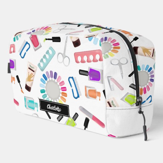 Nails Manicure Pedicure Beauty Makeup Custom Name Toilettasje (Rechterhoek)