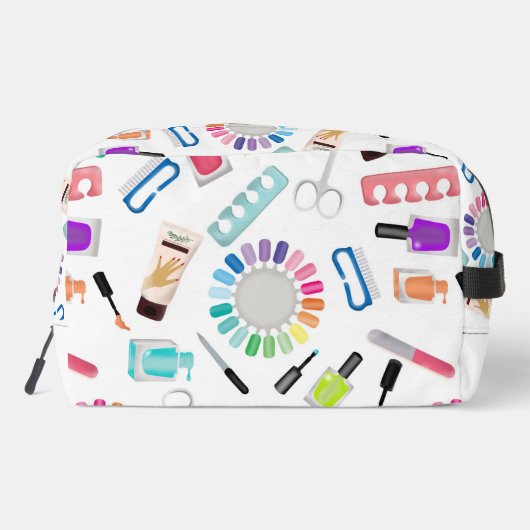 Nails Manicure Pedicure Beauty Makeup Custom Name Toilettasje (Achterkant)