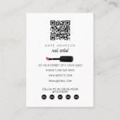 Nails Manicure Pedicure Beauty Nail Artist Modern Visitekaartje (Achterkant)